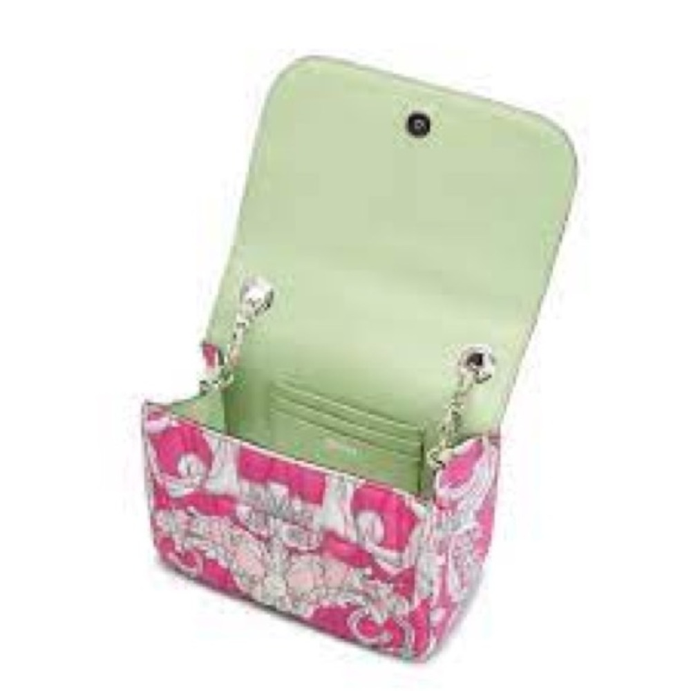 Versace Virtus Silk Mini Chain Baroque Quilted Bag Pink - Picture 2 of 9